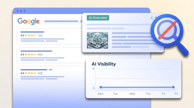 business not showing up in AI answers
